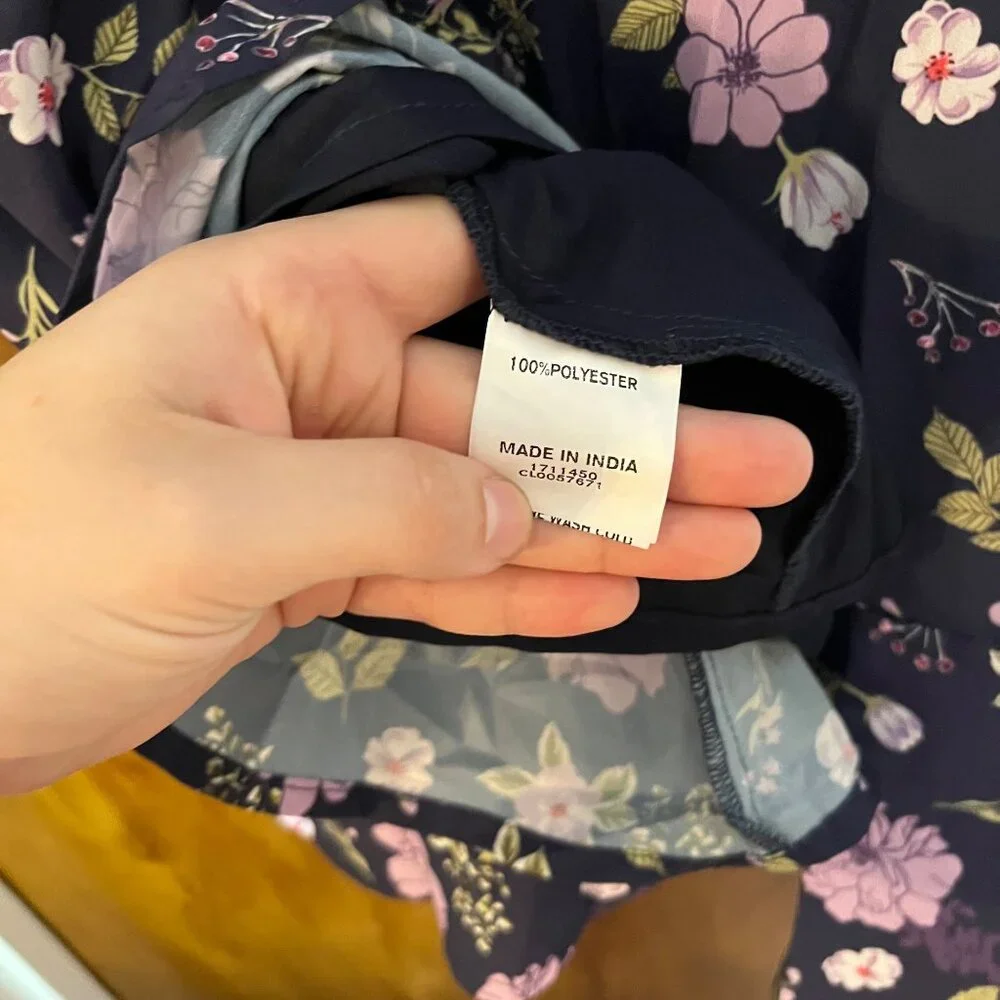 Wayward Fancies Eshakti Modest High Neck Floral Dress Womens Size 4x Plus Collar - Picture 5 of 6